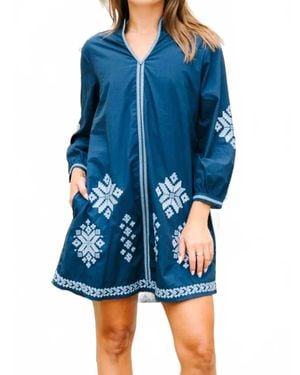 Victoria Dunn Presley Opal Dress - Blue