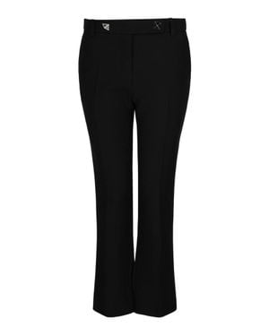 Valentino Crepe Couture Pleated Pants - Black