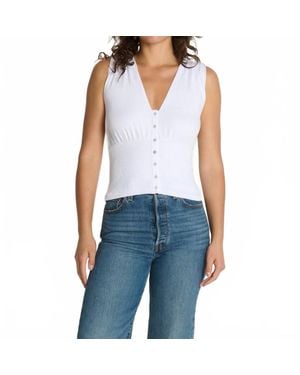 Nation Ltd Hali Button Up Tank Top - Blue