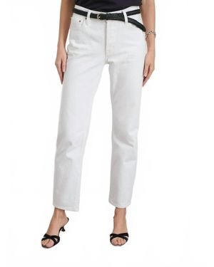Alex Mill Jane Mid-Rise Straight-Leg Jeans - White