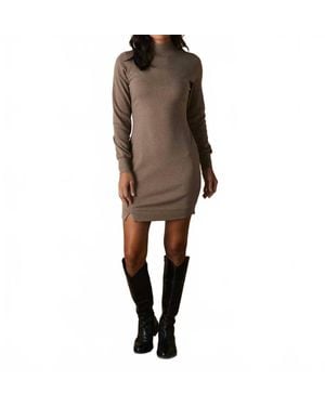 The Normal Brand Puremeso Mock Neck Dress - Brown