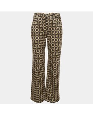 Nanushka Monogram Denim Basma Jeans S Waist - Natural