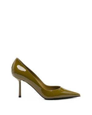Le Silla Patent Pointed Toe Pumps - Green