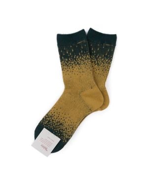 Tabio Brushed Crew Socks - Green