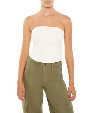 Forever 21 Strappy Twill Tube Top - Green