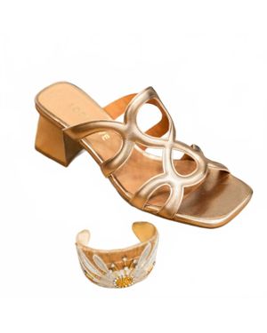Lodi Go Heeled Sandal - Natural