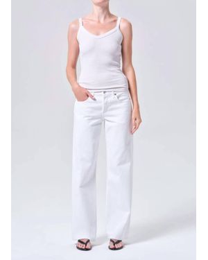 Agolde Low Rise Loose Jeans - White