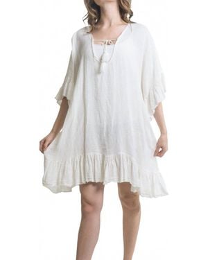 Gigi Moda Atalia Scoop Neck Tunic - White
