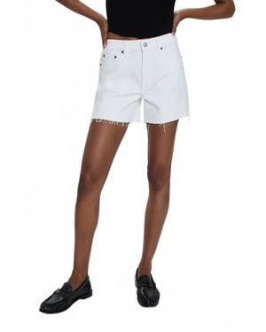Pistola Kennedy Relaxed Mid Rise Cut Off Shorts - Black