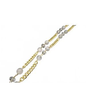 StandAwt Moonstone X Clear Quartz Sunglasses Chain - Black