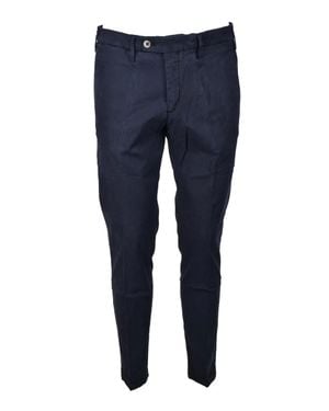 Michael Coal Cotton-Blend Stretch Pants - Blue