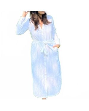 NIBI MTK Nico Midi Shirt Dress - Blue