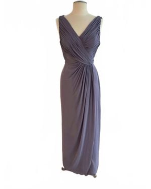 The Dessy Group Full Length Sleeveless V-Neck Dress - Purple