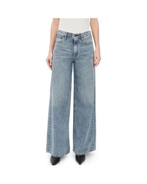 Rag & Bone Featherweight Sofie Full Wide-Leg Pants, Theo - Blue