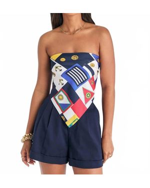 SER.O.YA Hark Satin Top - Blue