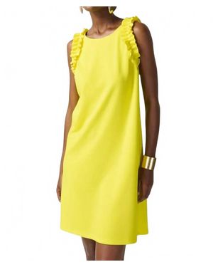 Joseph Ribkoff Sleeveless Casual Shift Dress - Yellow