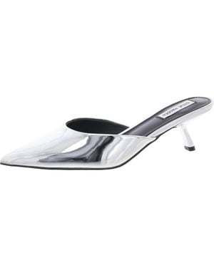 Steve Madden Micki Metallic Patent Kitten Heels - Blue