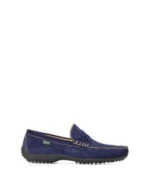 Paraboot Moccasin-Style Sneakers With Pebbled Rubber Sole - Blue