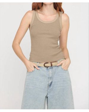 Project Social T Cooper Sweater Rib Tank Top - Gray