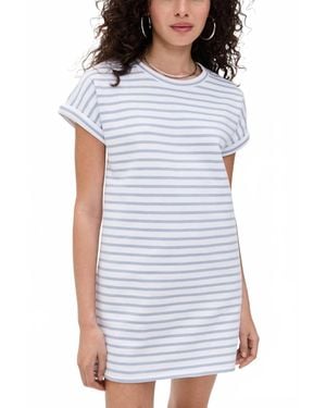 Splendid Cassie Terry Stripe Mini Dress - White