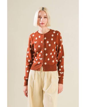 TRUEDAMES Finer Things Sweater Cardigan - Red