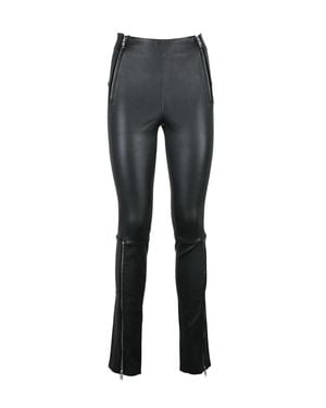 Helmut Lang Skinny Leather Pants - Gray