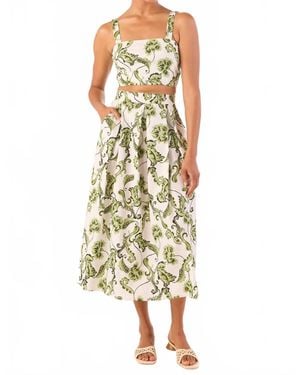 MISA Los Angles Aggie Midi Skirt - Green