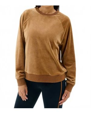 Splits59 Joy Velour Crewneck Top - Brown