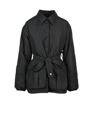 Bacon Polyester Claude Coat - Black