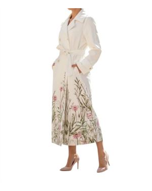 En Saison Floral Trench Coat - Natural