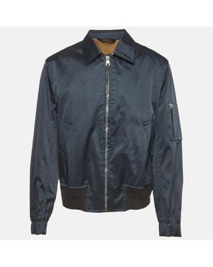 Ferragamo Synthetic Zip-Up Jacket - Blue