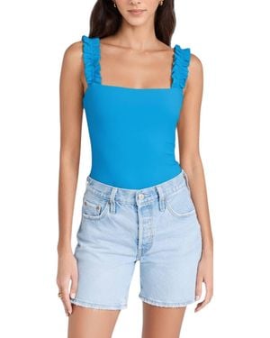 Susana Monaco Ruffle Strap Top - Blue