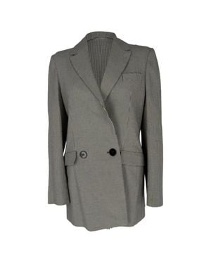 Galvan London London Double-Breasted Tweed Blazer - Gray