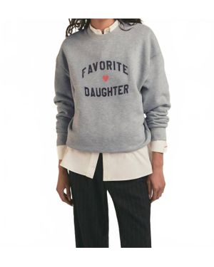 FAVORITE DAUGHTER Heart Logo Sweatshirt - Gray