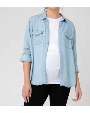 Ripe Maternity Bec Chambray Shirt - Blue