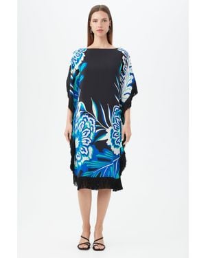 Trina Turk Global Fringe Dress - Blue