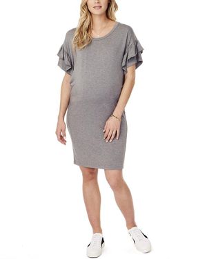 Ingrid & Isabel Ingrid & Isabel Maternity Ruffle Sleeve T-Shirt Dress - Gray