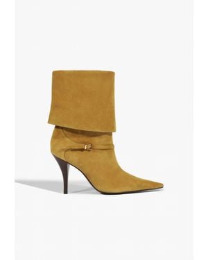 SCHUTZ SHOES Rudy Buckle Heel Boots - White