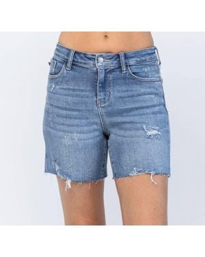 Judy Blue Weekend Energy Shorts - Blue