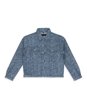 Who Decides War Woven Trucker Jacket - Blue