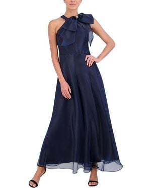 Eliza J Sleeveless Solid Walk-Thru Jumpsuit - Blue