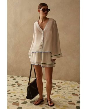 Sancia Leona V Neck Shirt - Natural