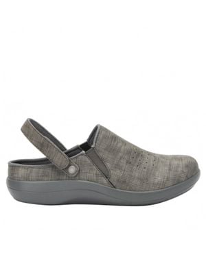 Alegria Skillz Slingback Clogs - Gray