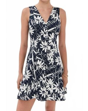 Veronica Beard Lou Mini Dress - Blue