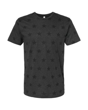 Code Five Star Print Tee - Black