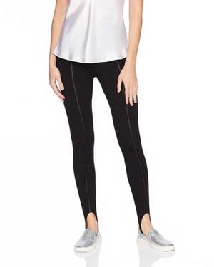 Lyssé Stirrup Leather Inset Legging - Black