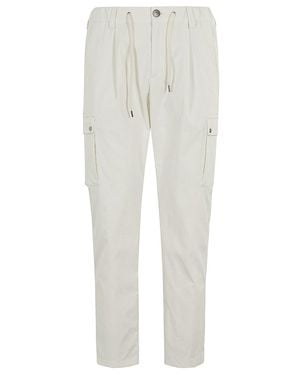 Herno Tapered Pants With Drawstring Waistband - White