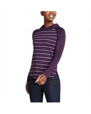 Eddie Bauer Stripe Favorite Pullover Hoodie - Purple