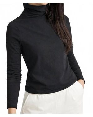 Salua Lingerie Long Sleeve Turtle Neck Tee - Black