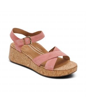 Aetrex Flora Wedge Sandal - Pink